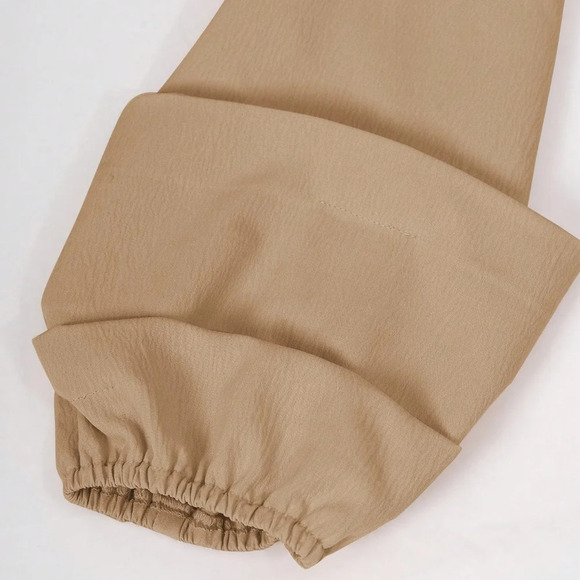 Women's V-Neck Solid Color Long Sleeve Jumpsuit - Picture 2 of 6